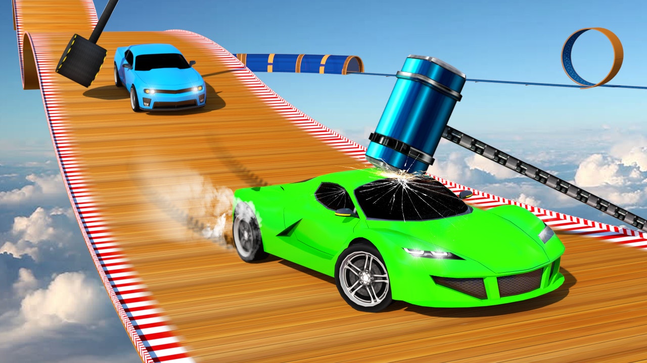 Los acrobacias imposibles de los juegos de auto 3D - Disfruta de acrobacias en el juego de acrobacias de auto imposible media 5