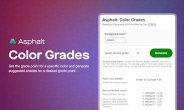 Asphalt Color Grades - Figma Plugin gallery image