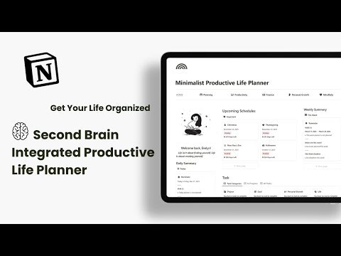 Notion Second Brain Life Planner  gallery image