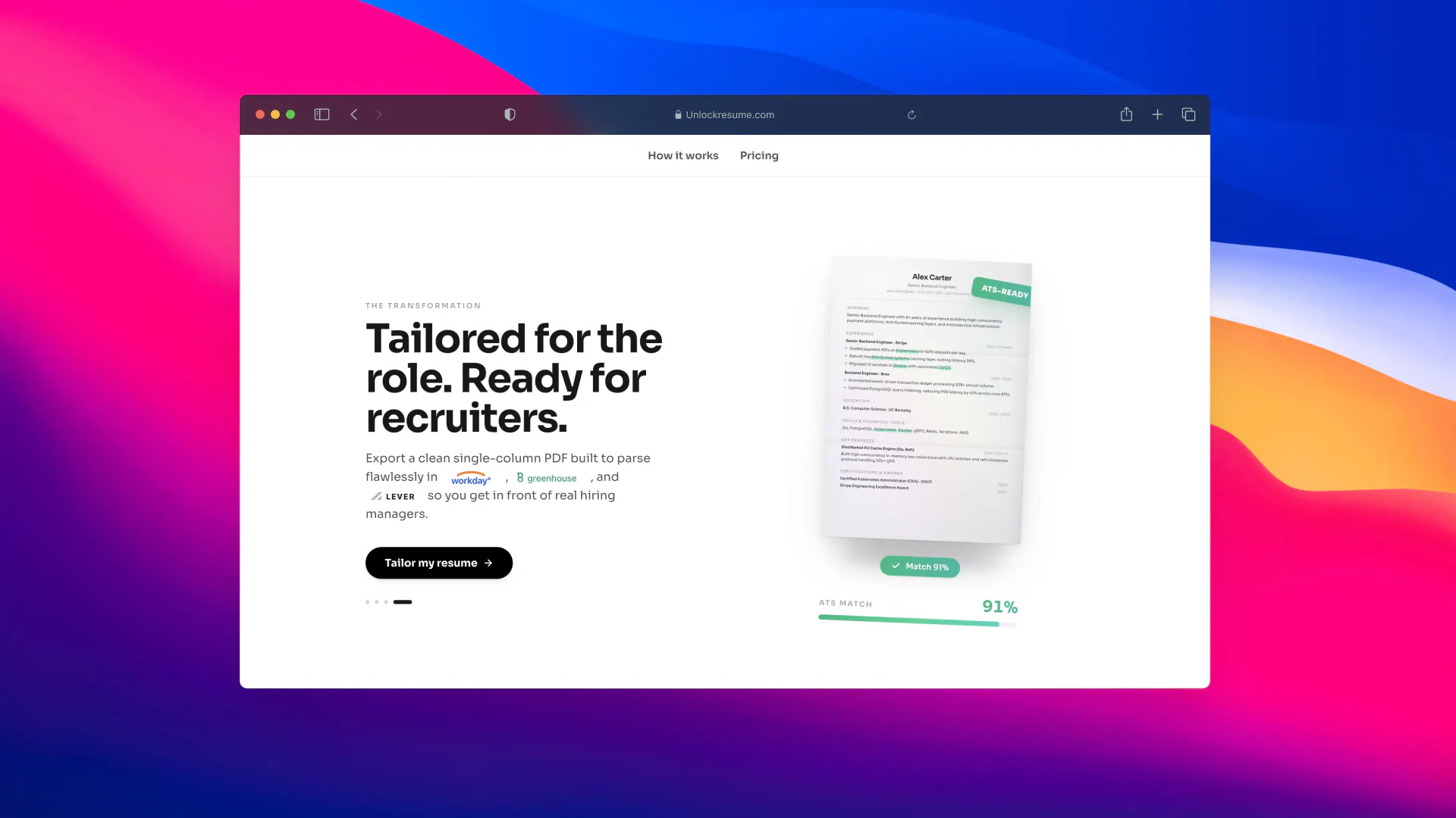 Unlock Resume gallery image