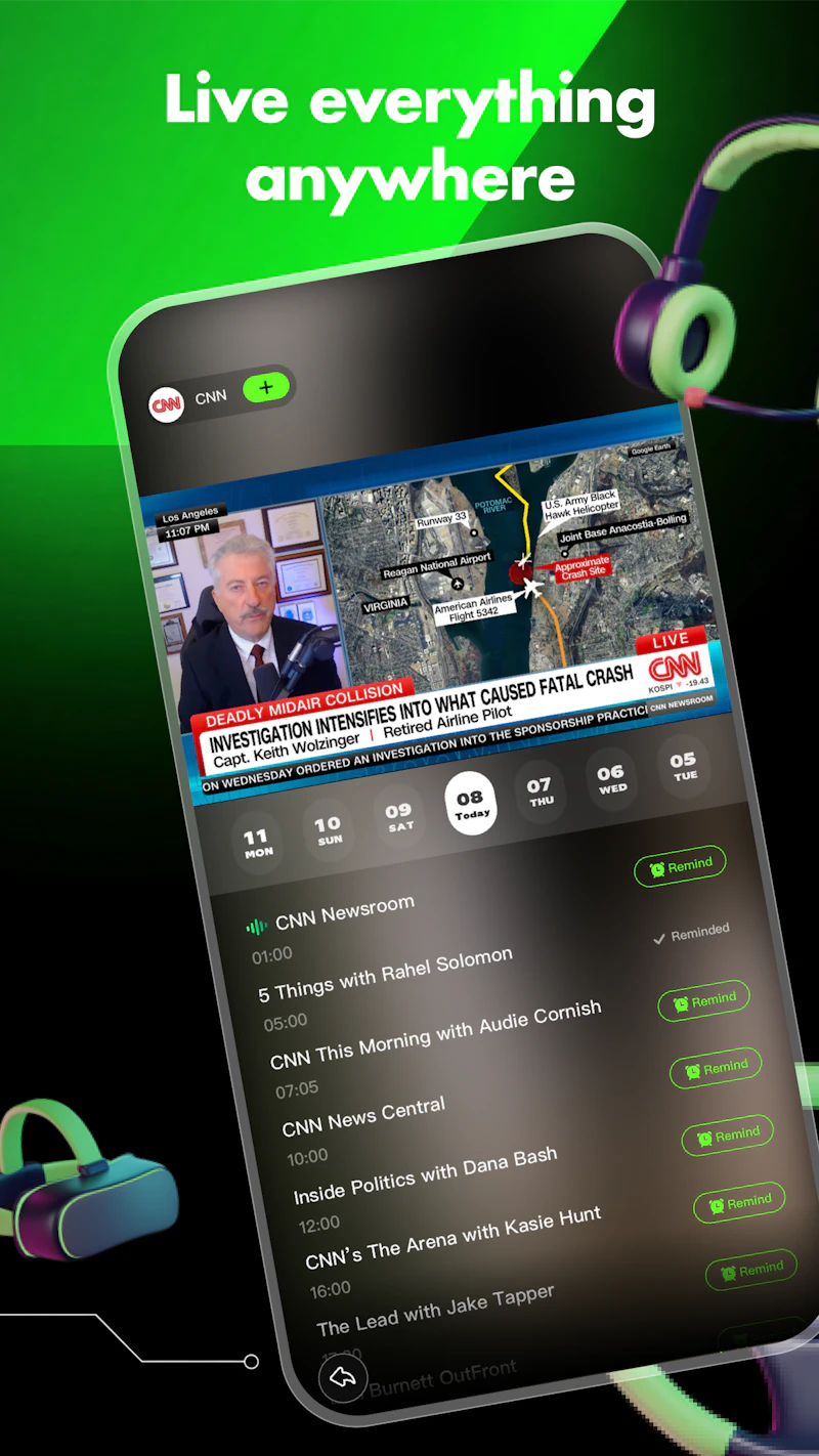 Pocket TV—Live TV for android device screenshot 2