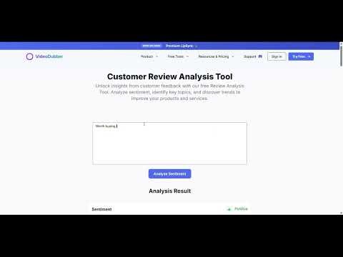 Free Customer Review Analysis Tool gallery image
