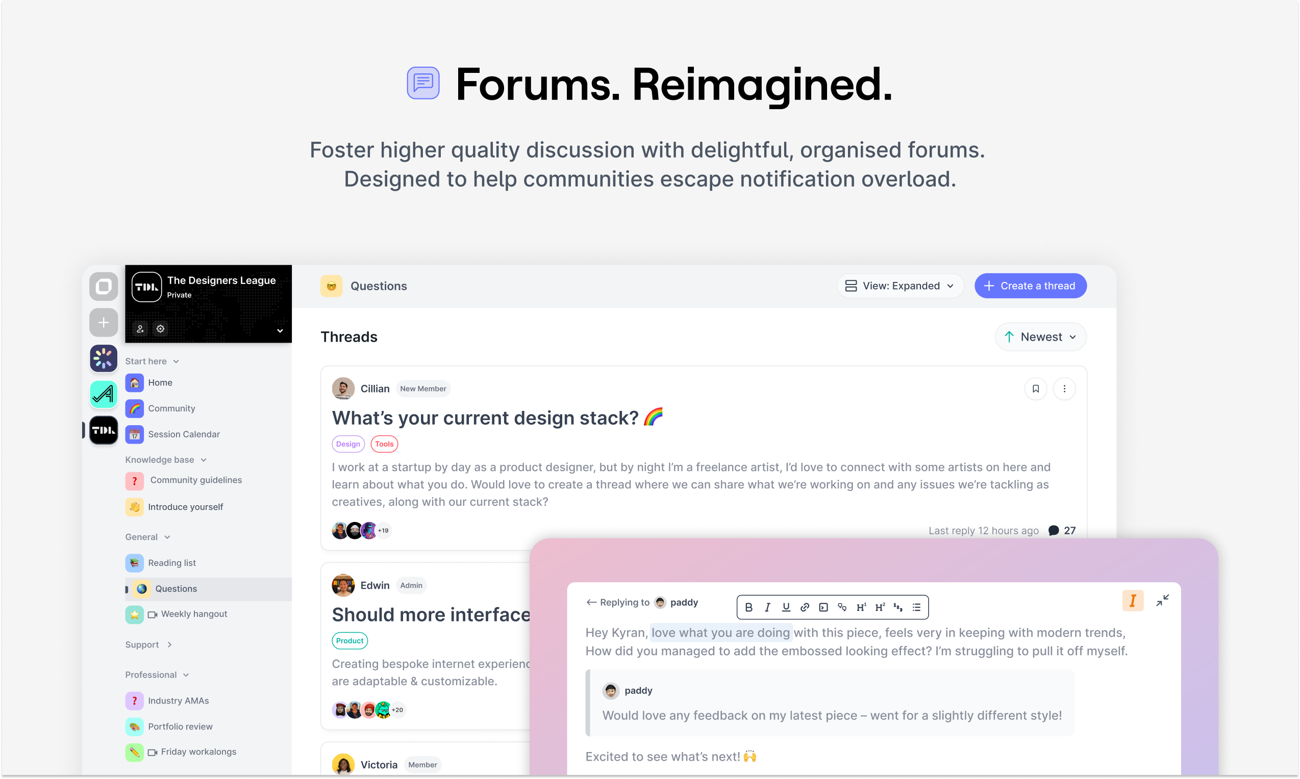 Neuer - Forum und Custom Space Builder für Ihre Community Medien 3