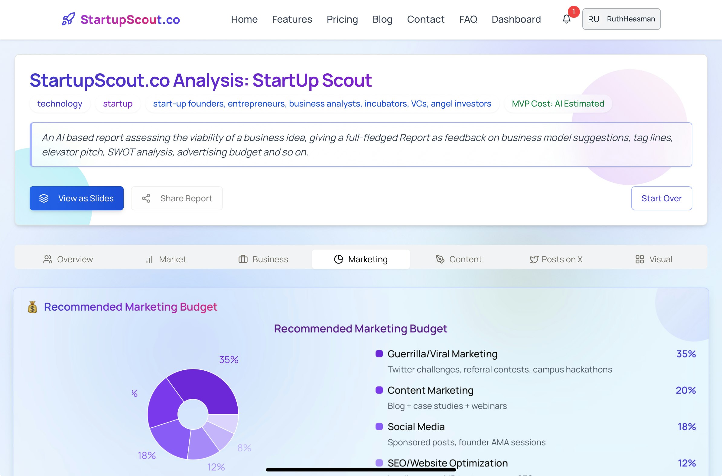 StartupScout.co - ตรวจสอบความคิดเริ่มต้นของคุณภายในไม่ถึง 5 นาที media 5