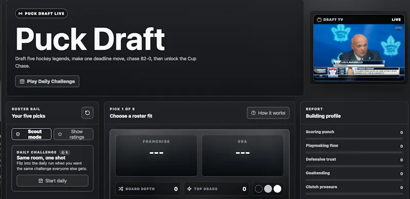 PuckDraft screenshot 1