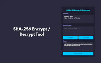 SHA-256 Encrypt / Decrypt Tool gallery image