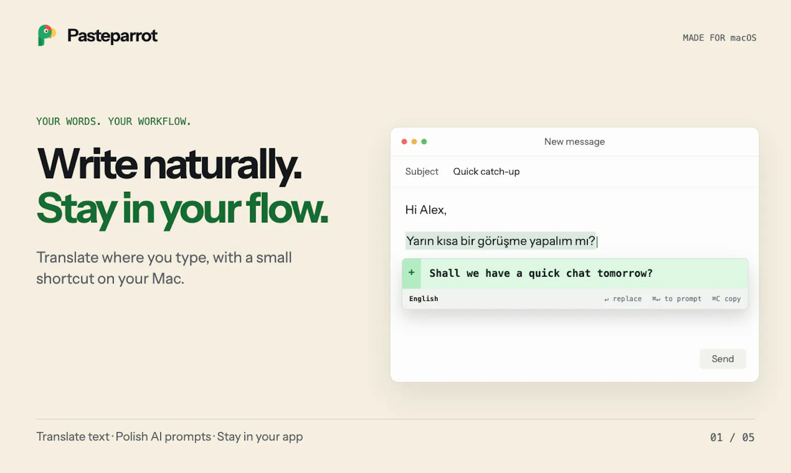 Pasteparrot screenshot 1
