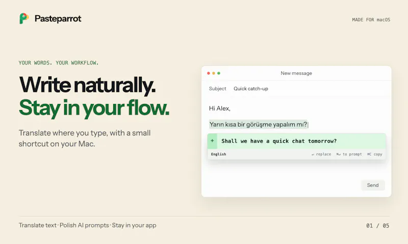 Pasteparrot screenshot 1