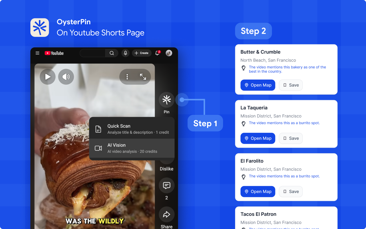 OysterPin: Extract locations from videos - Screenshot 5 showing product features and functionality