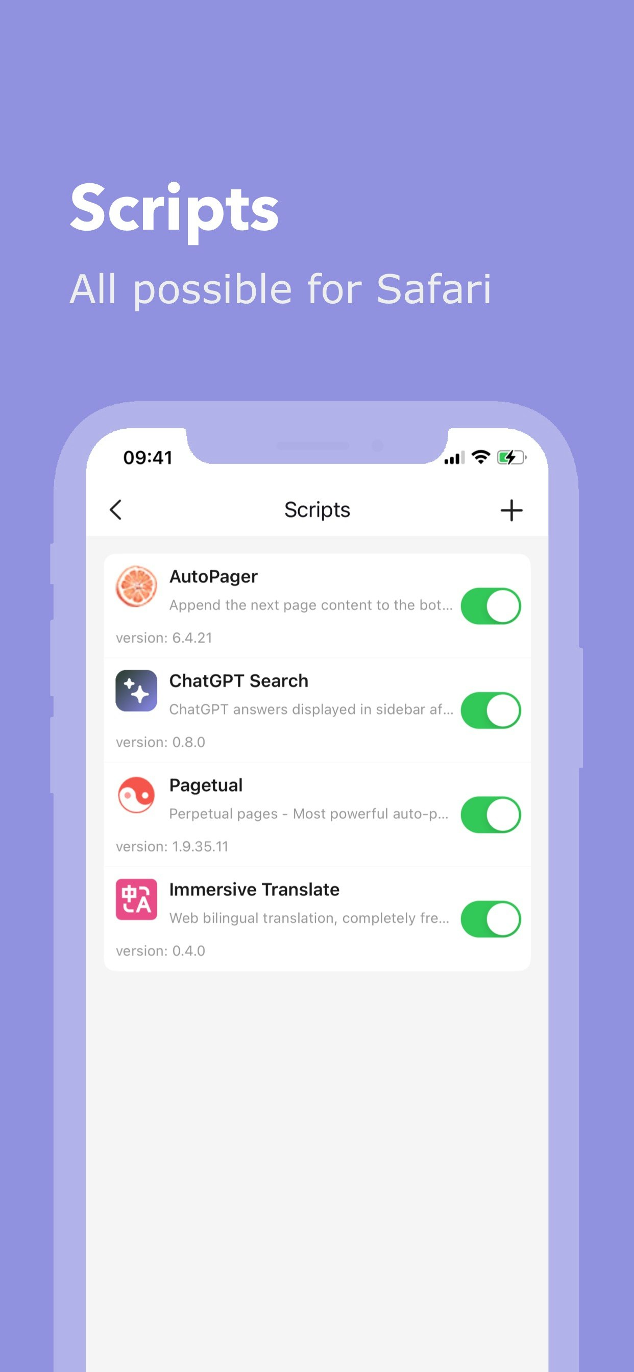 Addons - A niche Safari extension. media 1