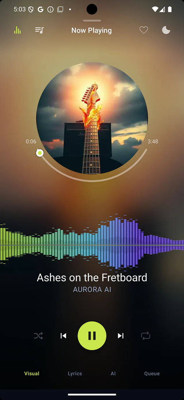 AI Music Player - AURORA 제품 배너