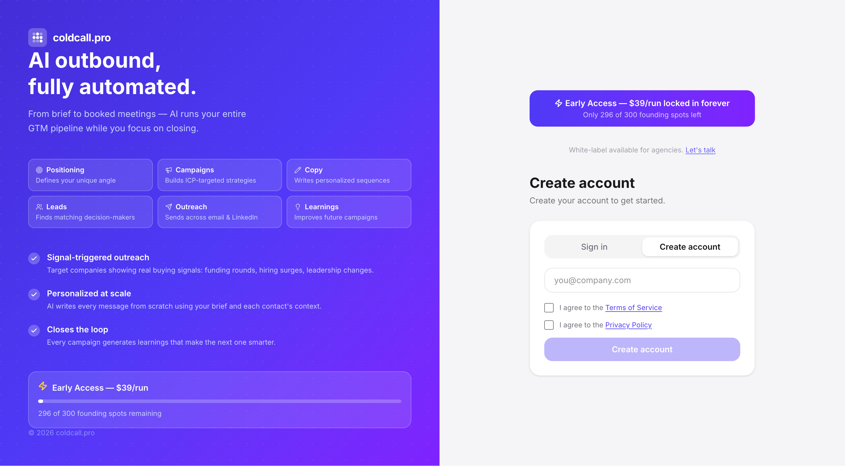 coldcall.pro - Main product screenshot demonstrating key features and user interface