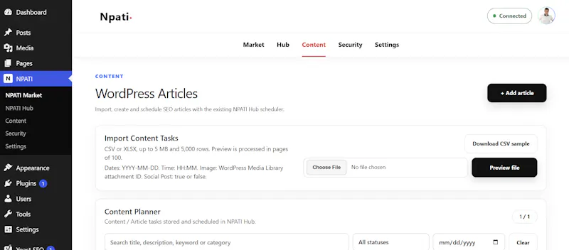 NPATI Content Automation screenshot 3