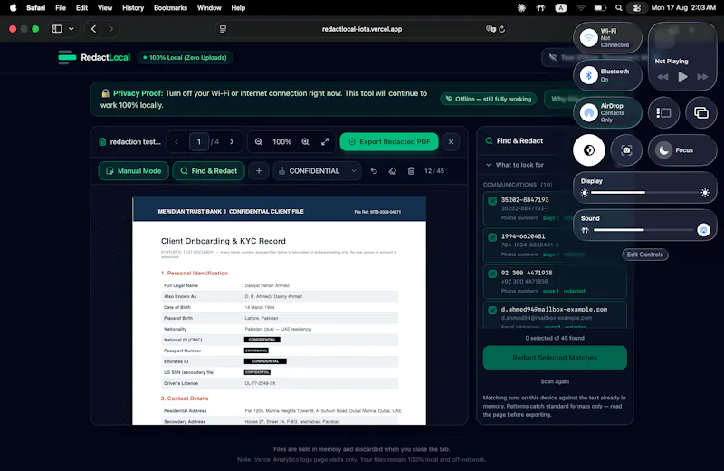 RedactLocal screenshot 3