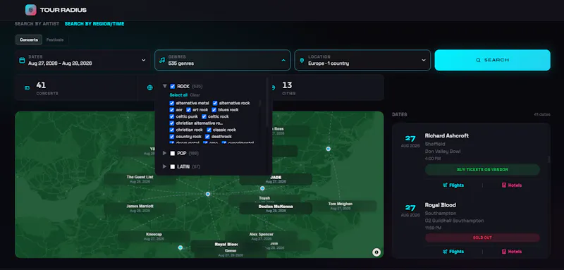 Tour Radius screenshot 2