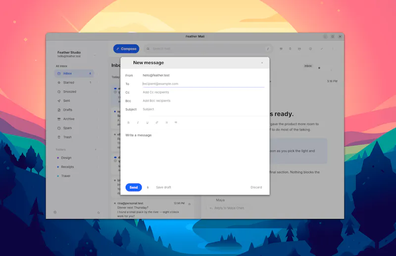 Feather Mail screenshot 2