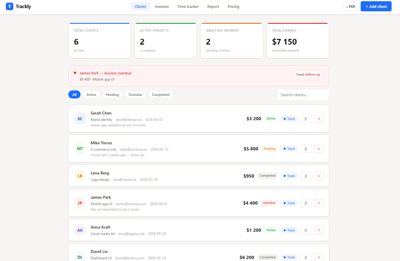 Trackly screenshot 5
