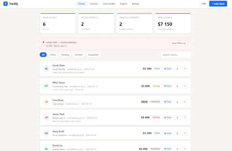 Trackly screenshot 5