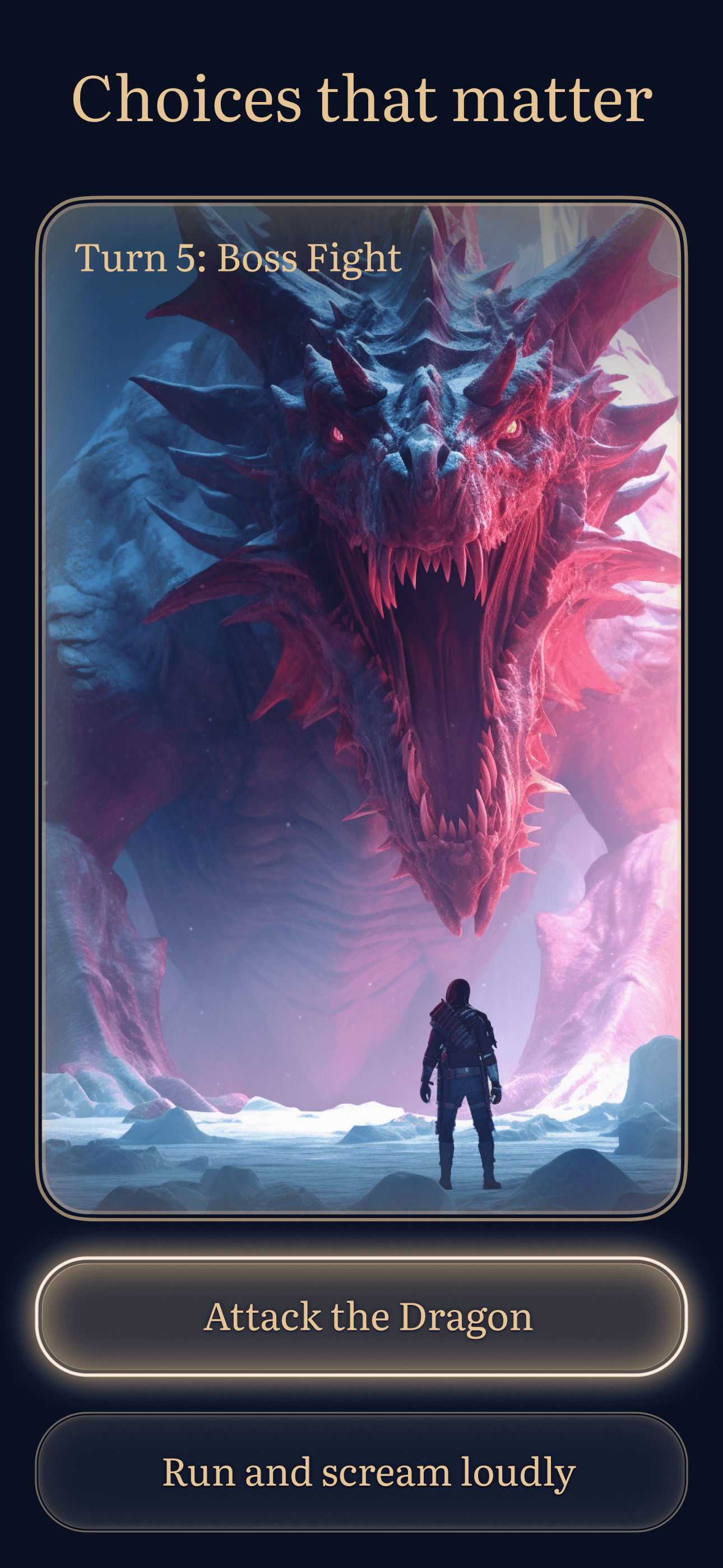 Infables: AI Powered Quests - Mobiele game: oneindige tekstgebaseerde generatieve RPG-avonturen media 2