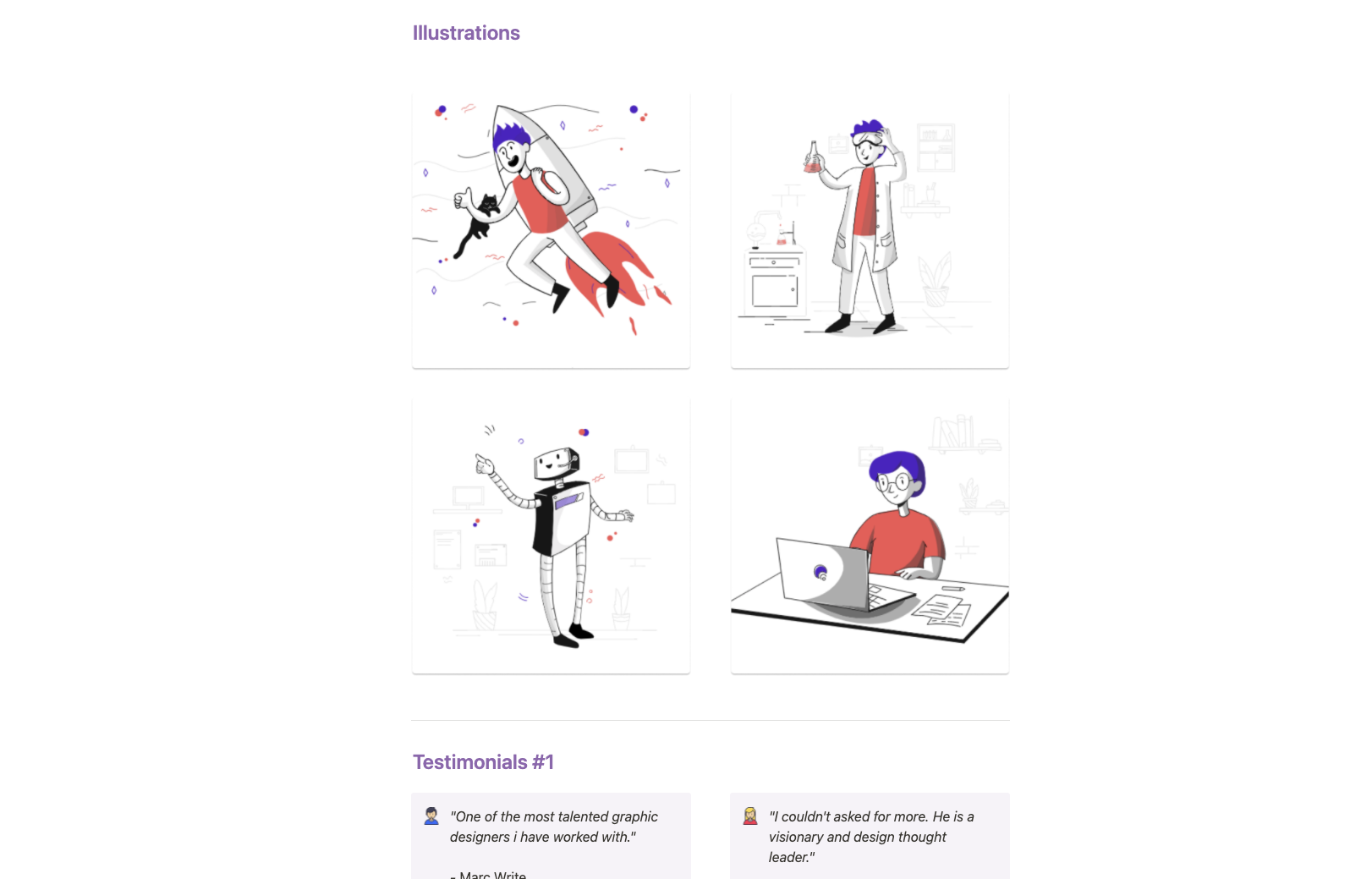 Plantilla del sitio web de inicio y cartera media 2