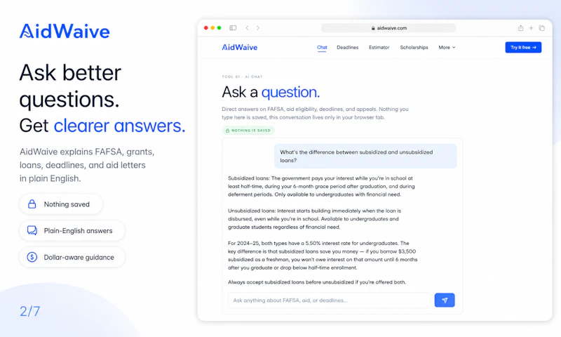 AidWaive screenshot 2