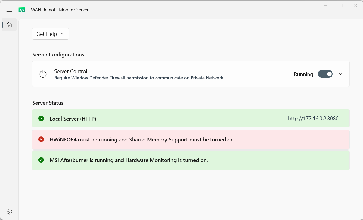 Mídia 5 de Vian Remote Monitor Server - Monitore remotamente o hardware do PC em tempo real de qualquer dispositivo
