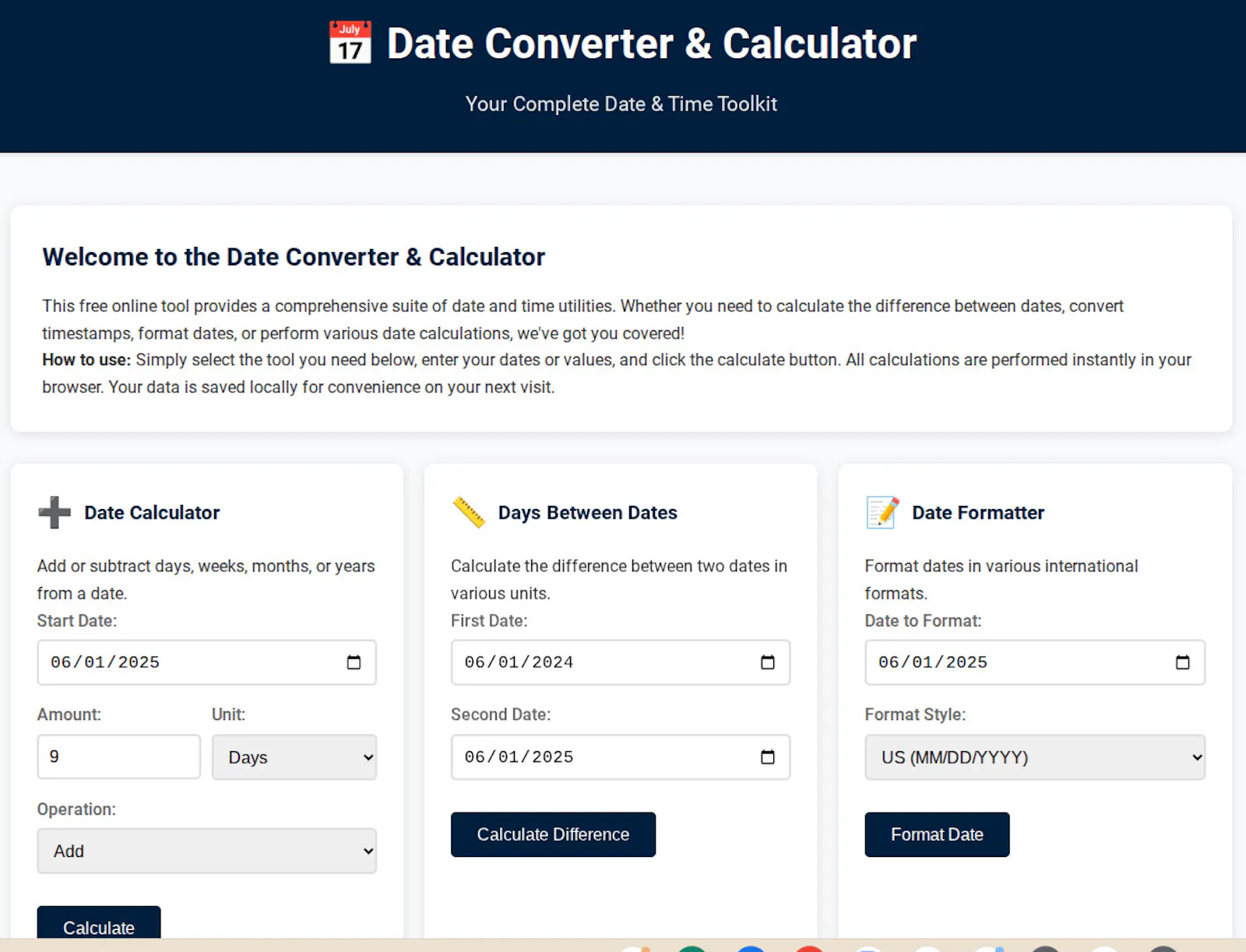 Date Calculator Pro screenshot 1