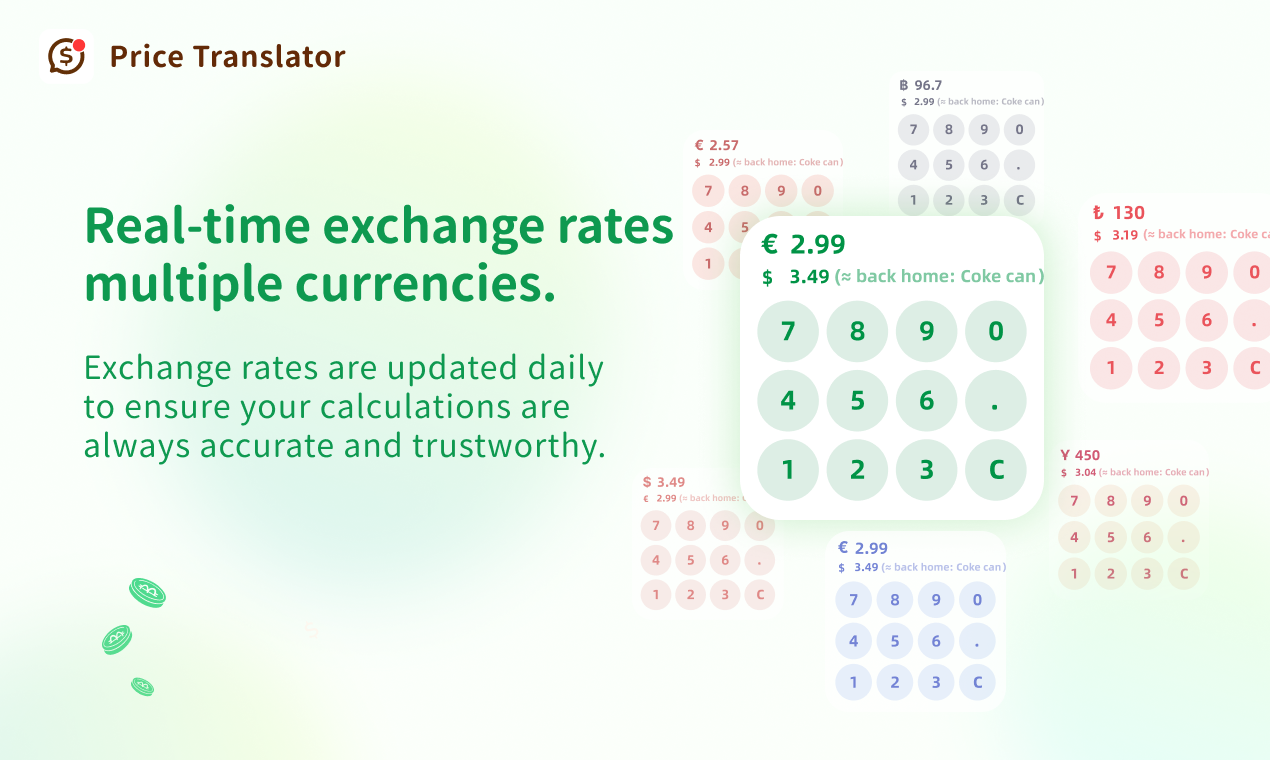 Price Translator - Minimal exchange rate tool for travelers on your home screen media 5