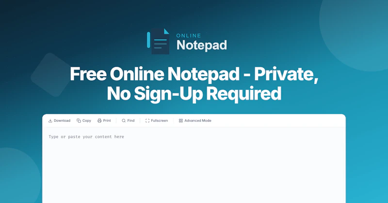 Online Notepad screenshot 1