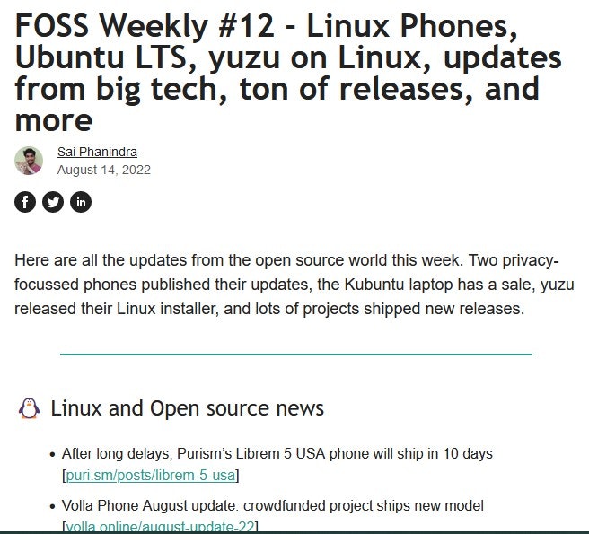 จดหมายข่าว Foss Weekly Weekly - วิธีที่ง่ายที่สุดในการติดตามซอฟต์แวร์โอเพ่นซอร์ส! media 2