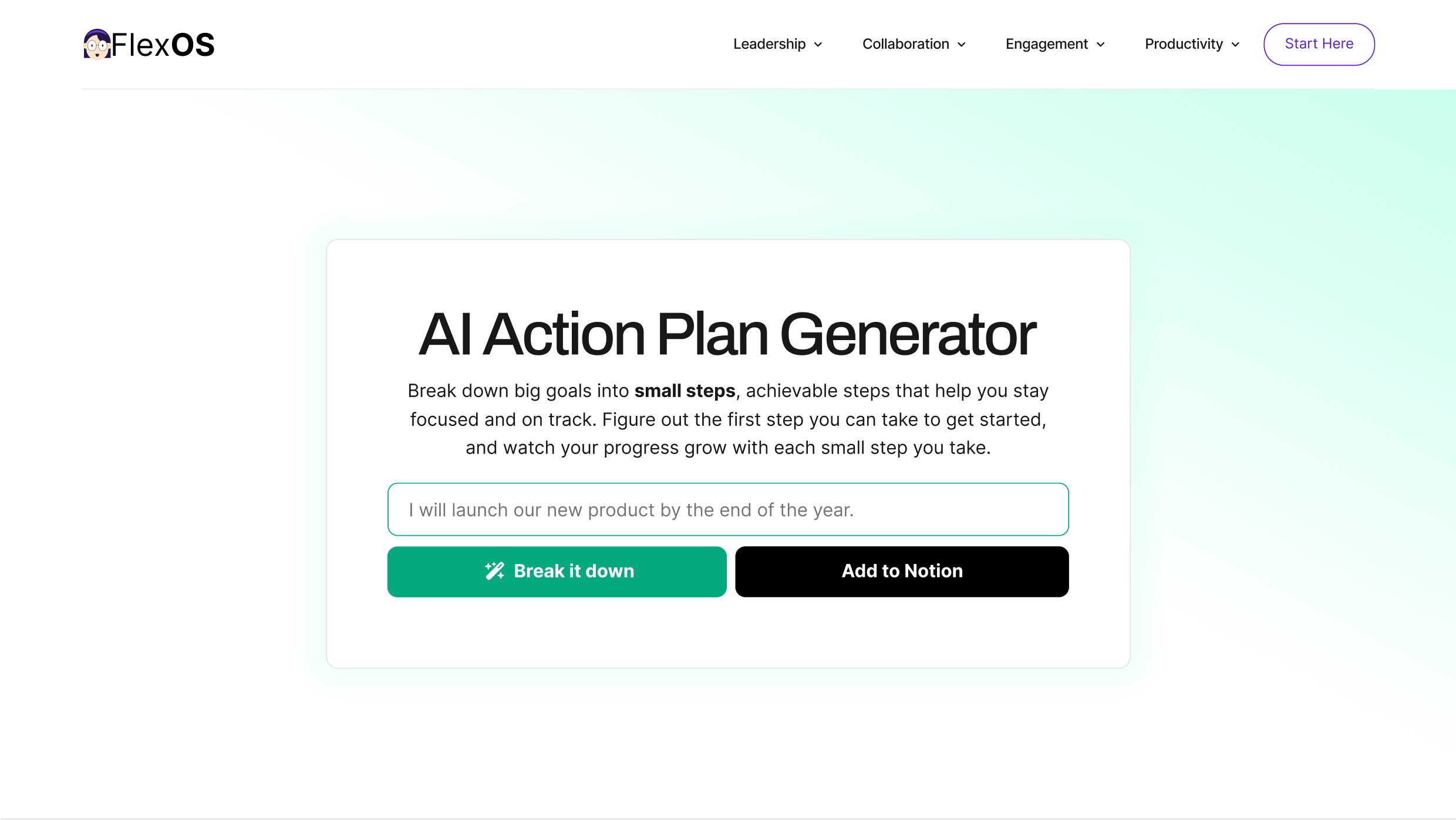 AI Action Plan Generator gallery image