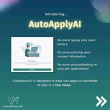 AutoApplyAI のユーザー インターフェイス - ワンクリックで申請フォームをシームレスに完了できます。