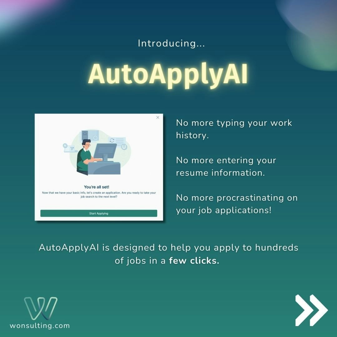 AutoApplyAI, by Wonsulting media 2