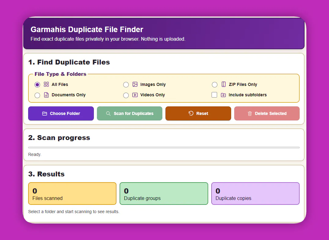 Free Duplicate File Finder Online gallery image