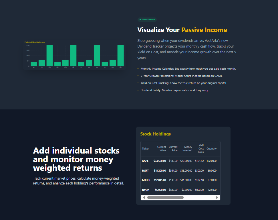VestArta - Screenshot 3 showing product features and functionality