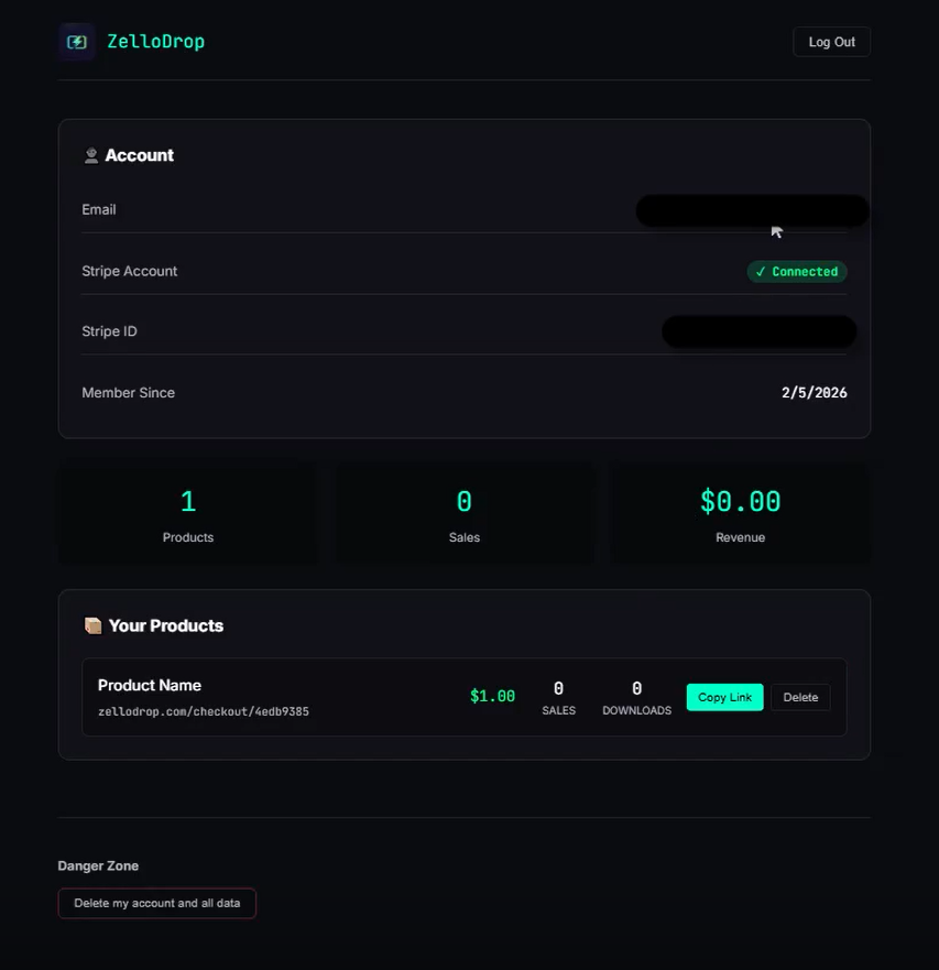 ZelloDrop - Screenshot 4 showing product features and functionality
