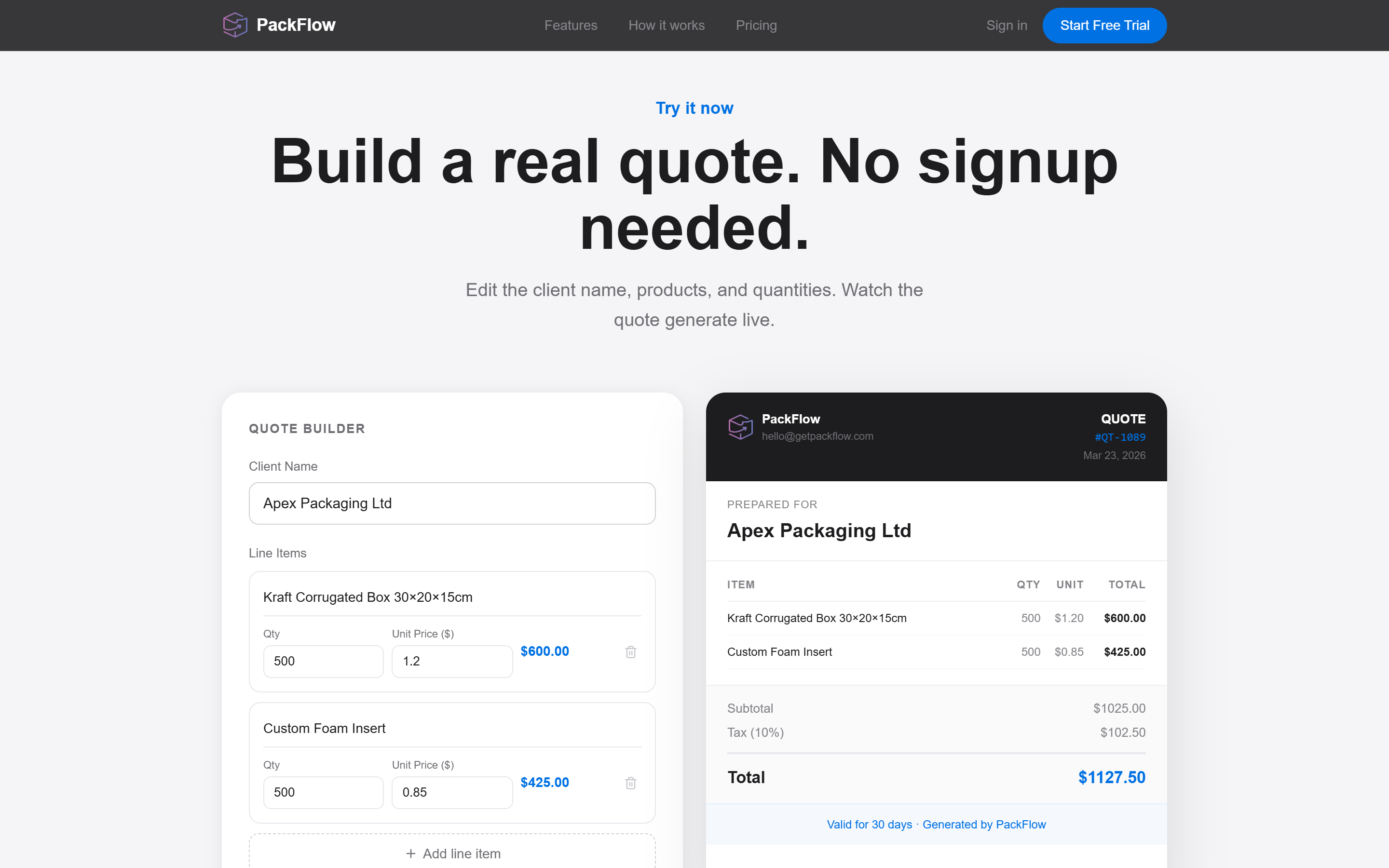 PackFlow gallery image