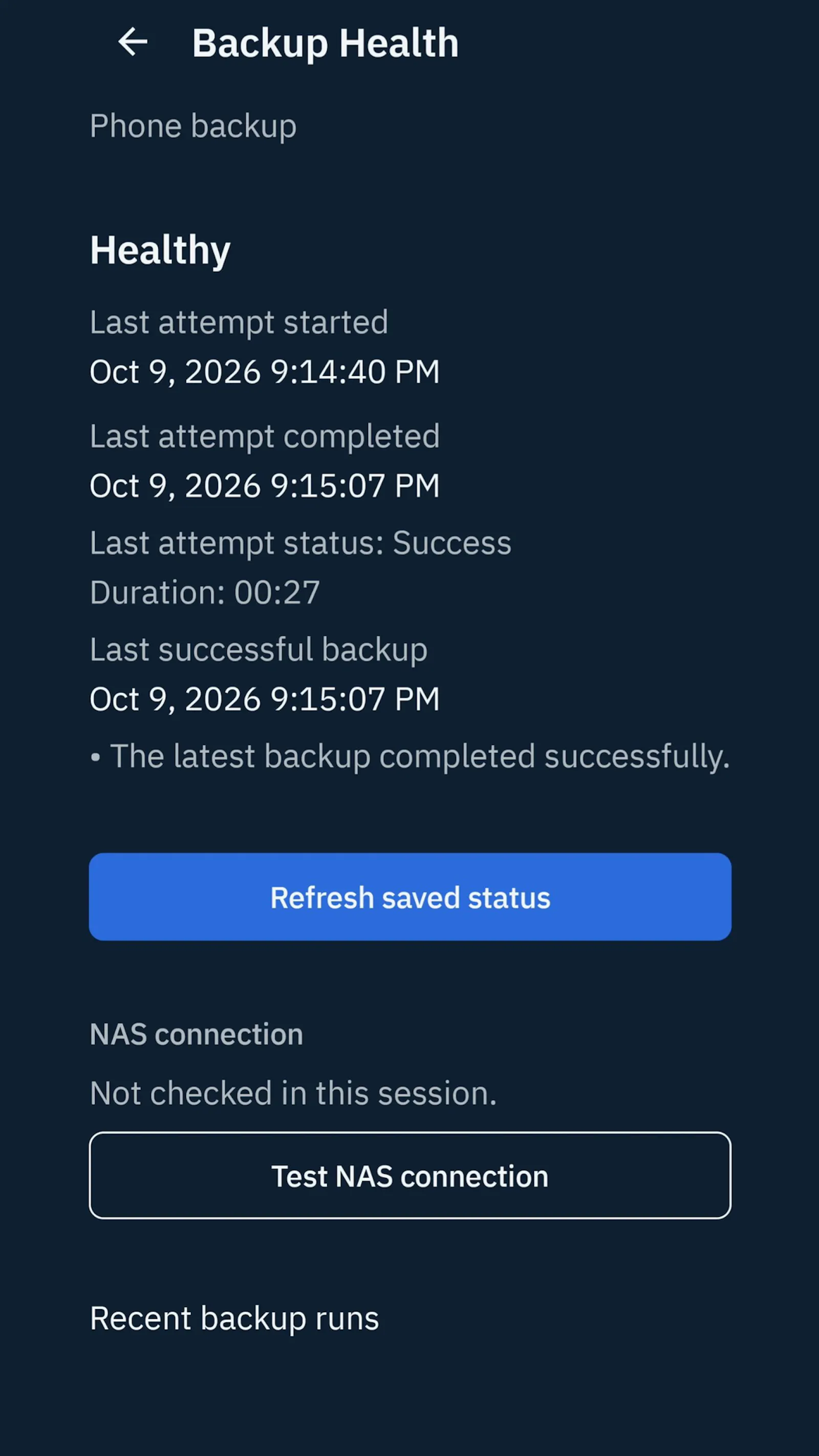 FilesToNAS screenshot 3
