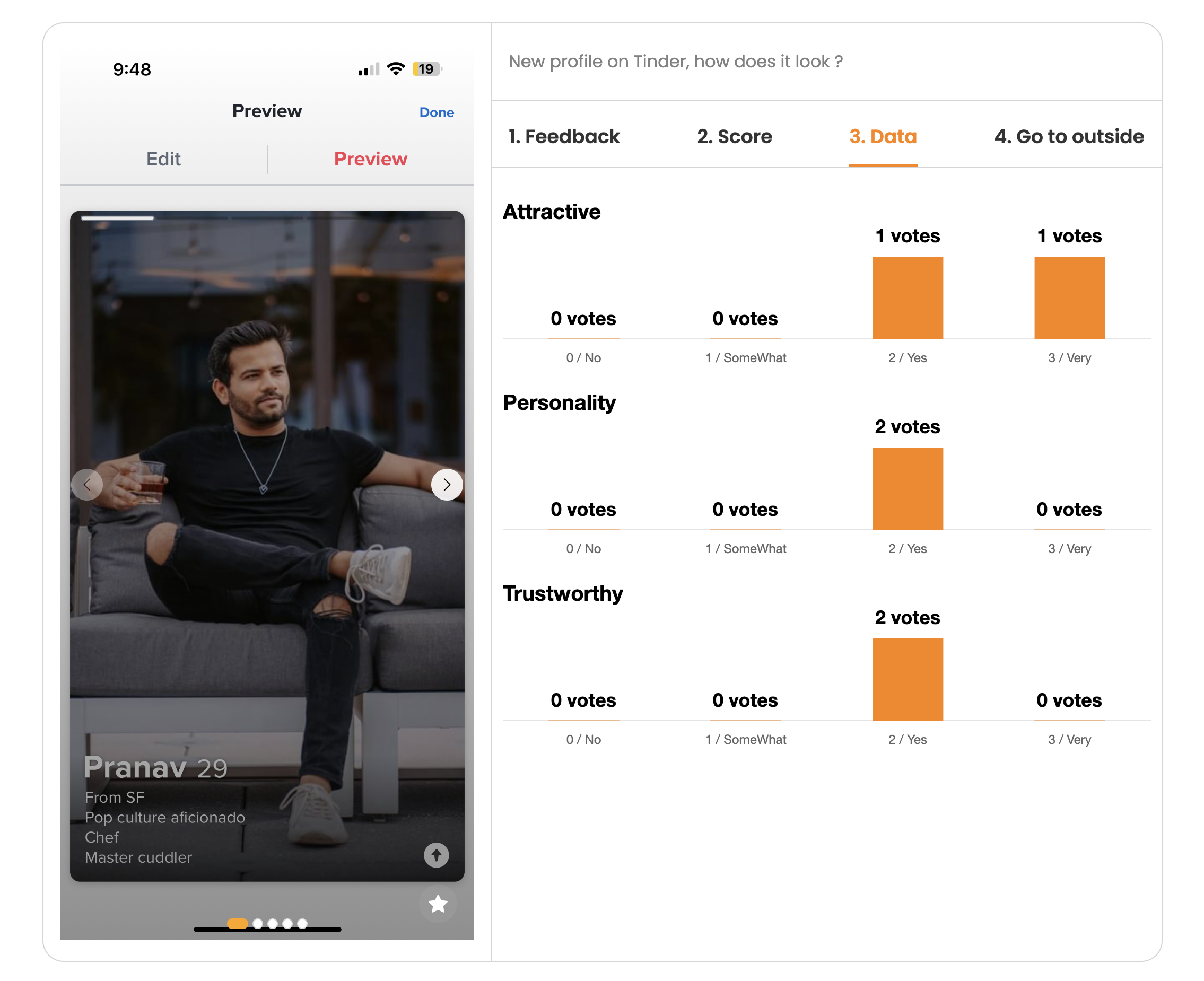 Datereview.io - Arkadaşlık profilinizde geri bildirim ve derecelendirmeler alın! medya 3
