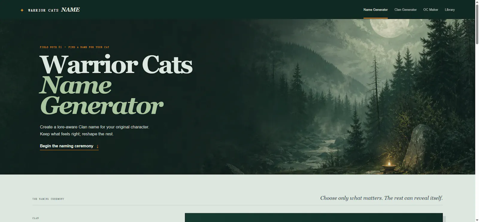 Warrior Cats Name Generator screenshot 3