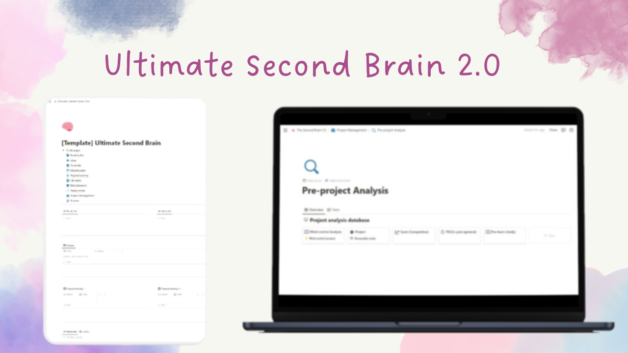 Mídia 2 de Noção Ultimate Second Brain 2.0 - Este modelo de noção é o caminho para você mudar sua vida