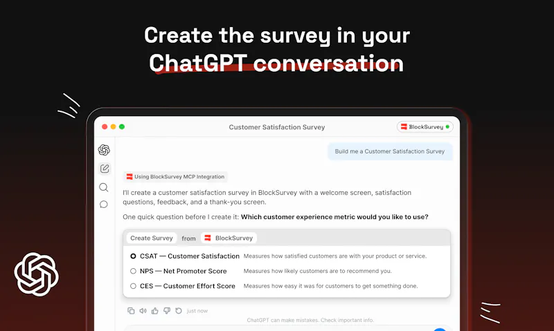 Surveys in Claude and ChatGPT screenshot 4