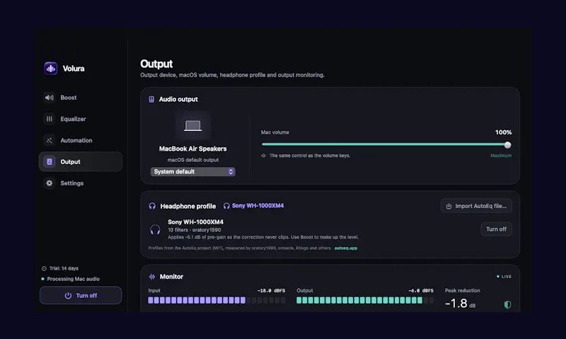 Volura screenshot 1