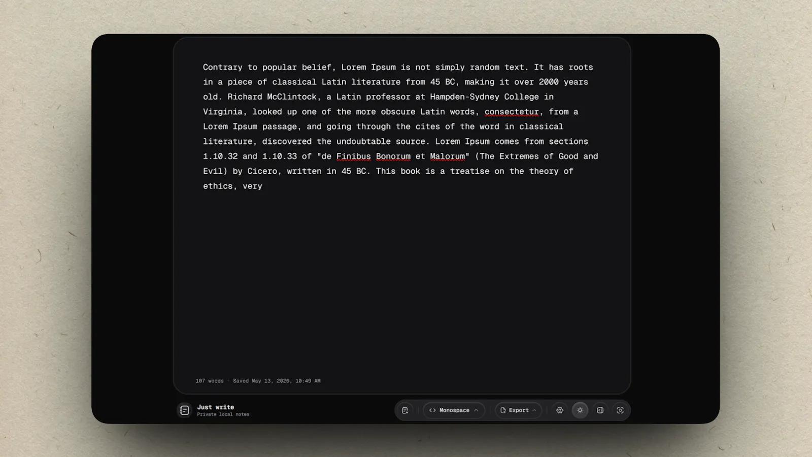 Justwrite screenshot 3