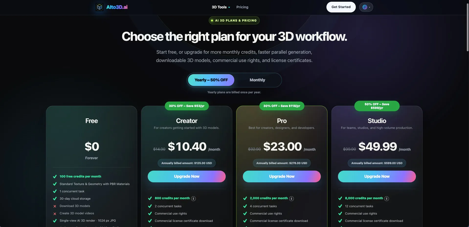 AIto3D.ai - online AI 3D Model Generator gallery image
