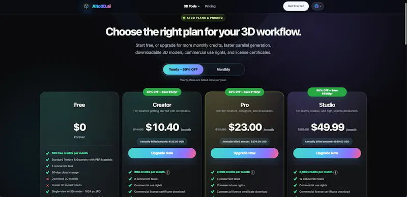AIto3D.ai - online AI 3D Model Generator screenshot 4