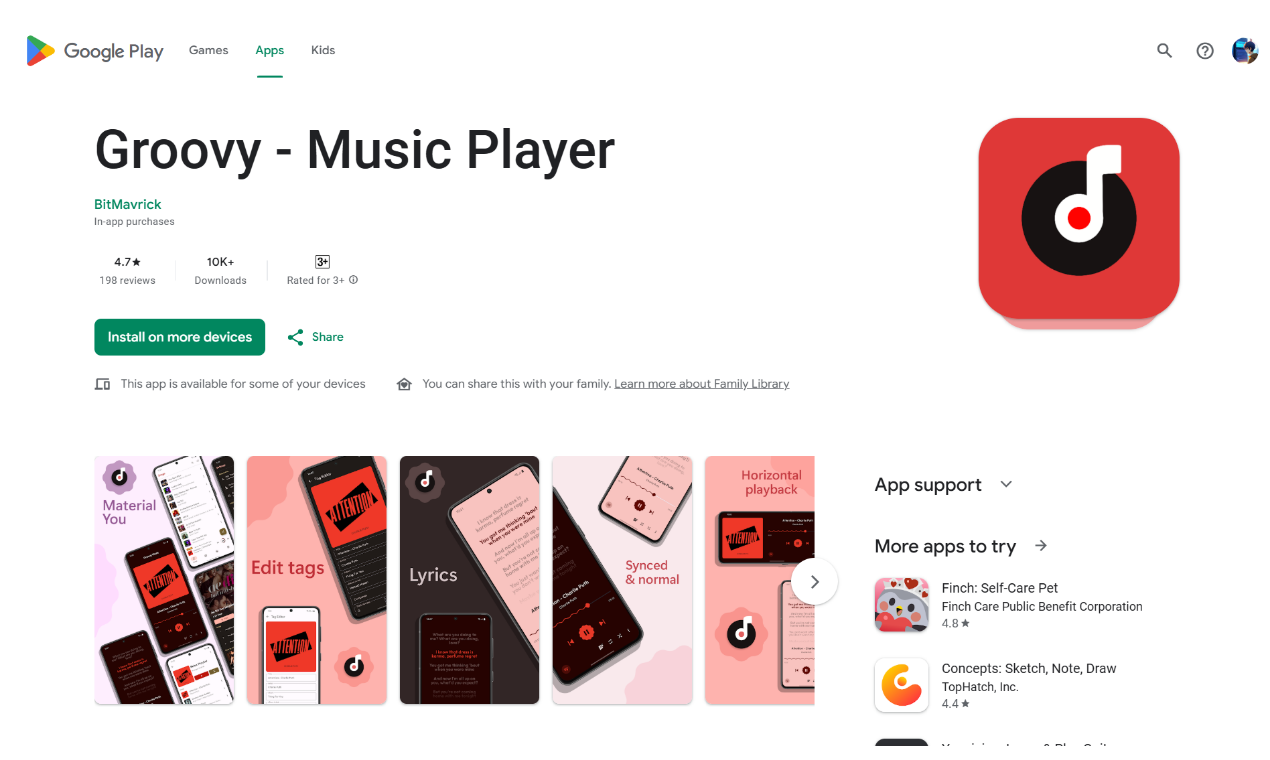 Groovy - Music Player gallery image