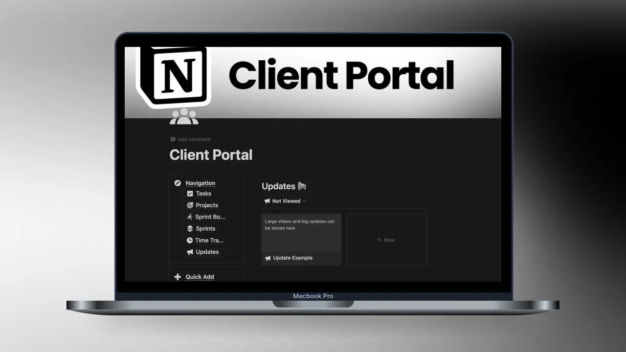 Notion Client Portal + Dashboard gallery image