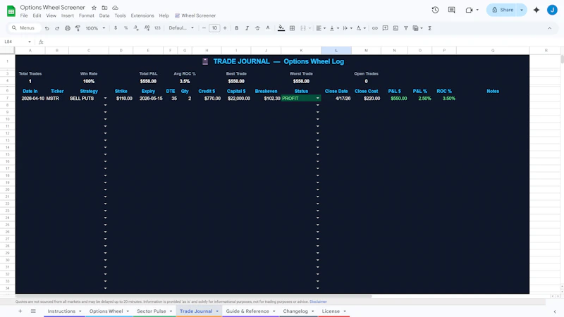 Options Wheel Screener screenshot 5
