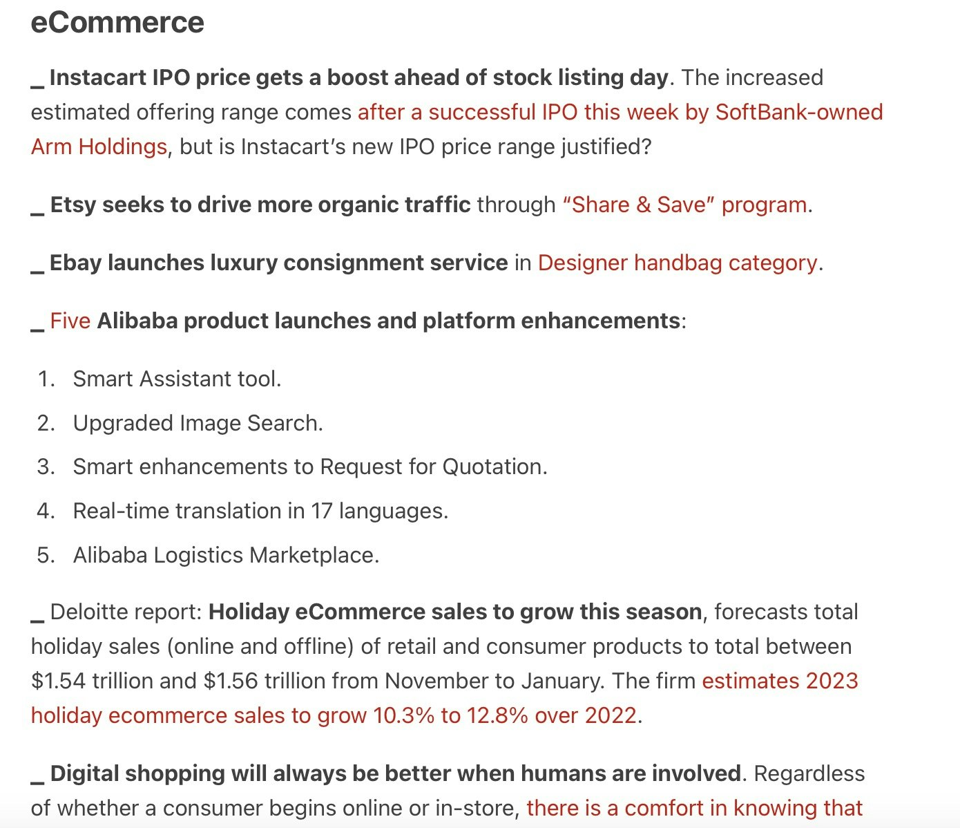 จดหมายข่าว CommerceUpdates - สถานที่ฟรีที่ดีที่สุดที่จะได้รับแจ้งเกี่ยวกับอีคอมเมิร์ซและการค้าปลีก media 4